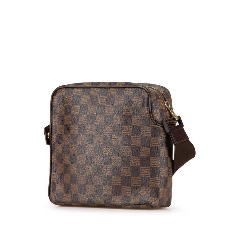 Louis Vuitton Damier Ebene Olav PM Brown Canvas Good condition - Back View