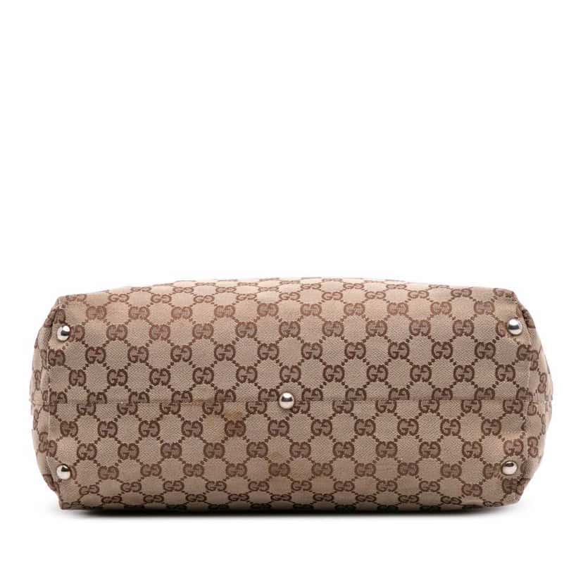 Gucci GG Canvas Icon Bit Tote Brown Canvas Good condition - Inside View