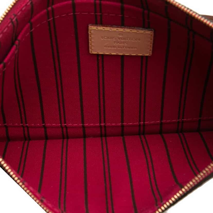 Louis Vuitton Monogram Neverfull Pouch Brown Canvas Good condition - Model View