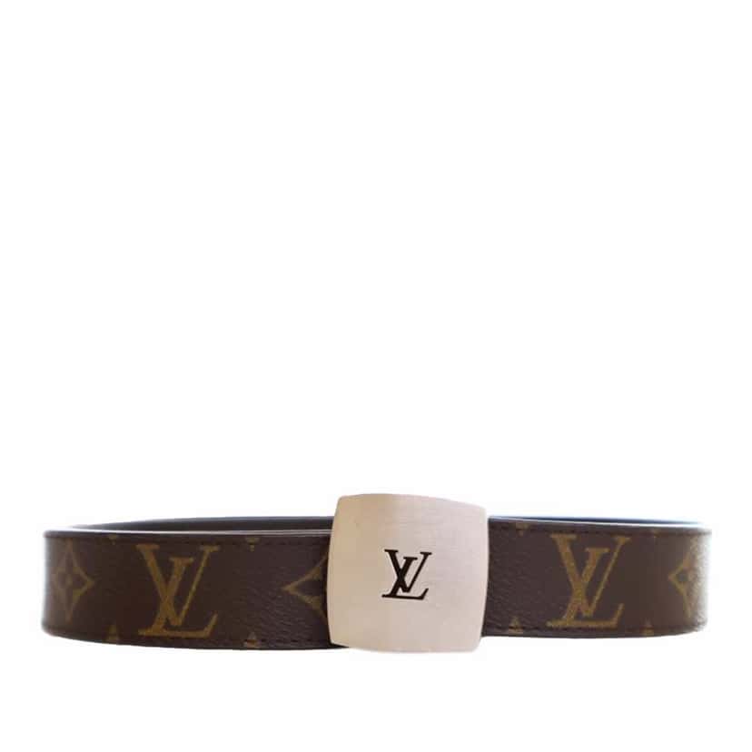 Louis Vuitton Monogram LV Cut Reversible Belt Brown Canvas Good condition - Front View