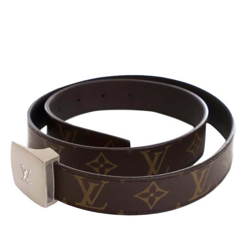 Louis Vuitton Monogram LV Cut Reversible Belt Brown Canvas Good condition - Back View