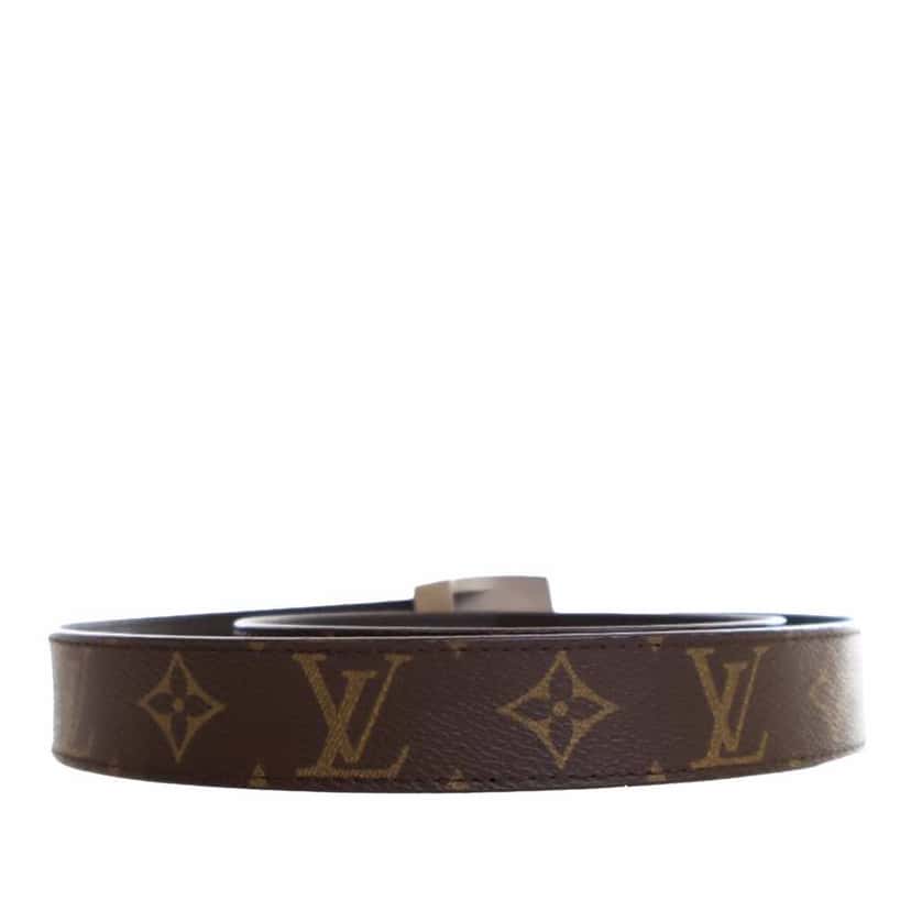 Louis Vuitton Monogram LV Cut Reversible Belt Brown Canvas Good condition - Model View