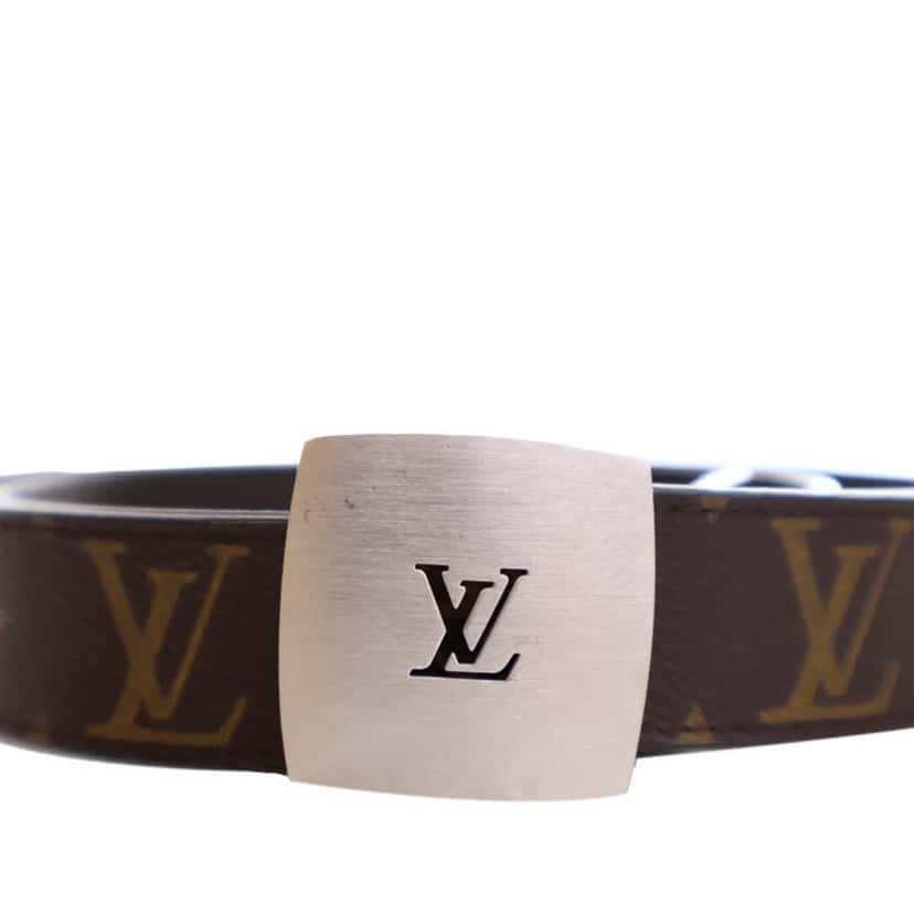 Louis Vuitton Monogram LV Cut Reversible Belt Brown Canvas Good condition - Box View