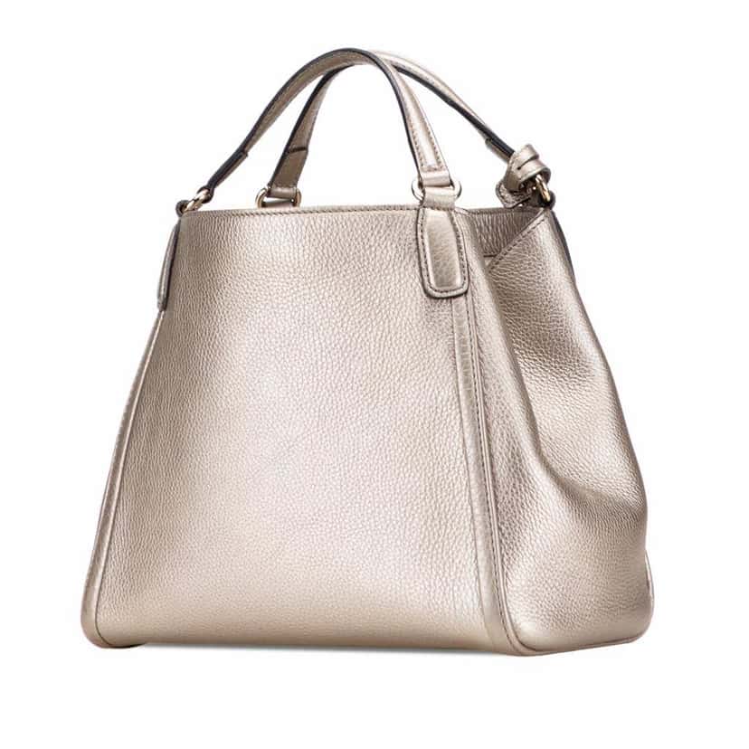 Gucci Small Leather Soho Satchel Gold Leather Good condition - Back View