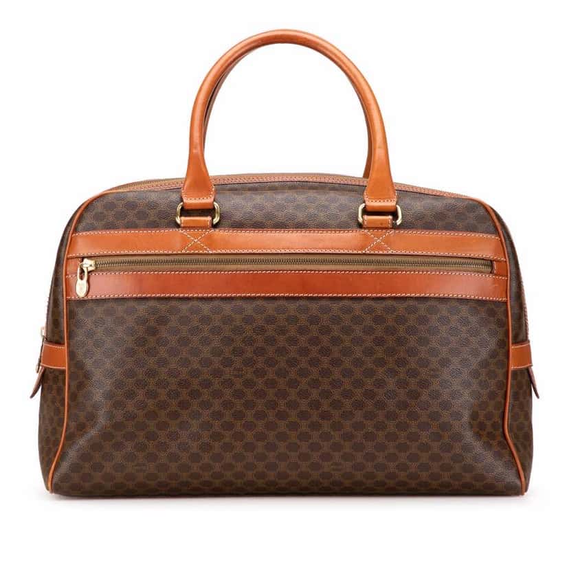 Celine Macadam Coated Canvas Duffle Bag Brown Canvas Good condition - Front View