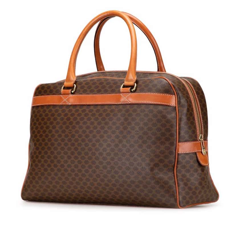 Celine Macadam Coated Canvas Duffle Bag Brown Canvas Good condition - Back View