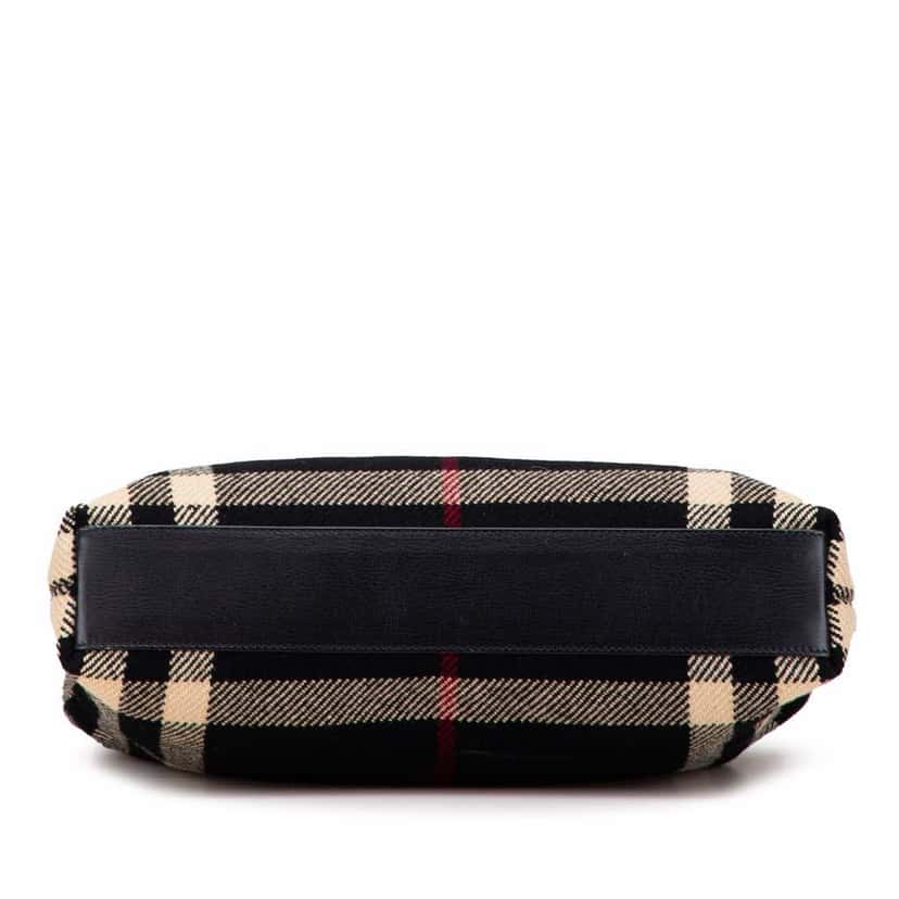 Burberry Exploded Check Wool Tote Black Wool Good condition - Inside View