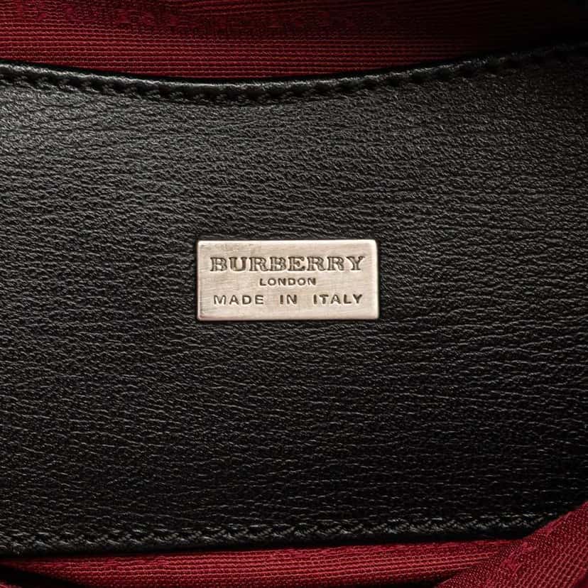 Burberry Exploded Check Wool Tote Black Wool Good condition - Box View