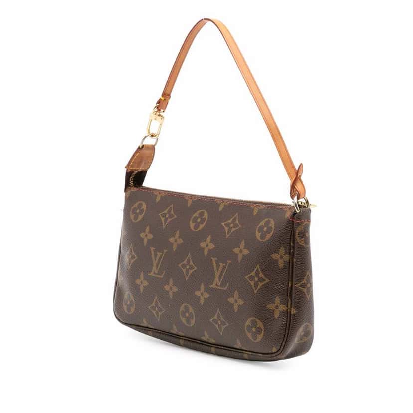 Louis Vuitton Takashi Murakami Monogram Cherry Pochette Accessoires Brown Canvas Good condition - Back View