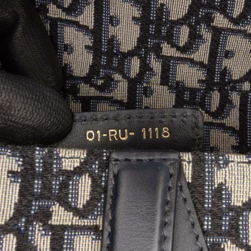 Dior Oblique Canvas Saddle Bag Blue Canvas Good condition - Box View