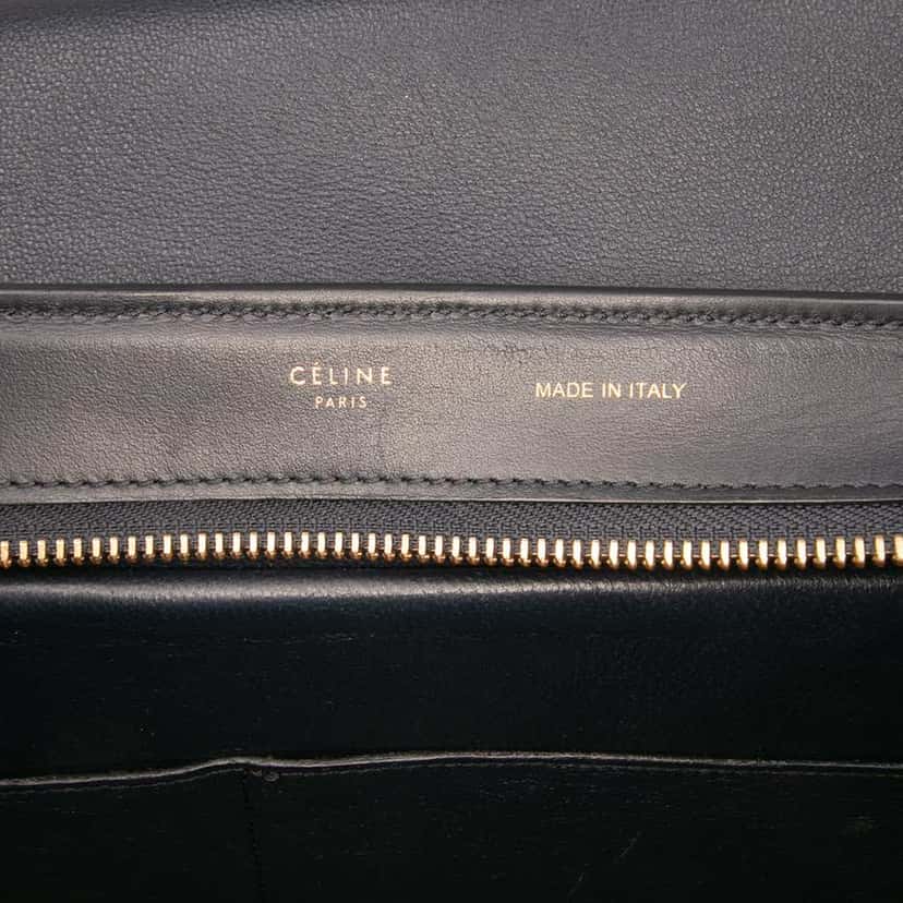 Celine Medium Tricolor Leather Trapeze Satchel Black Leather Good condition - Box View