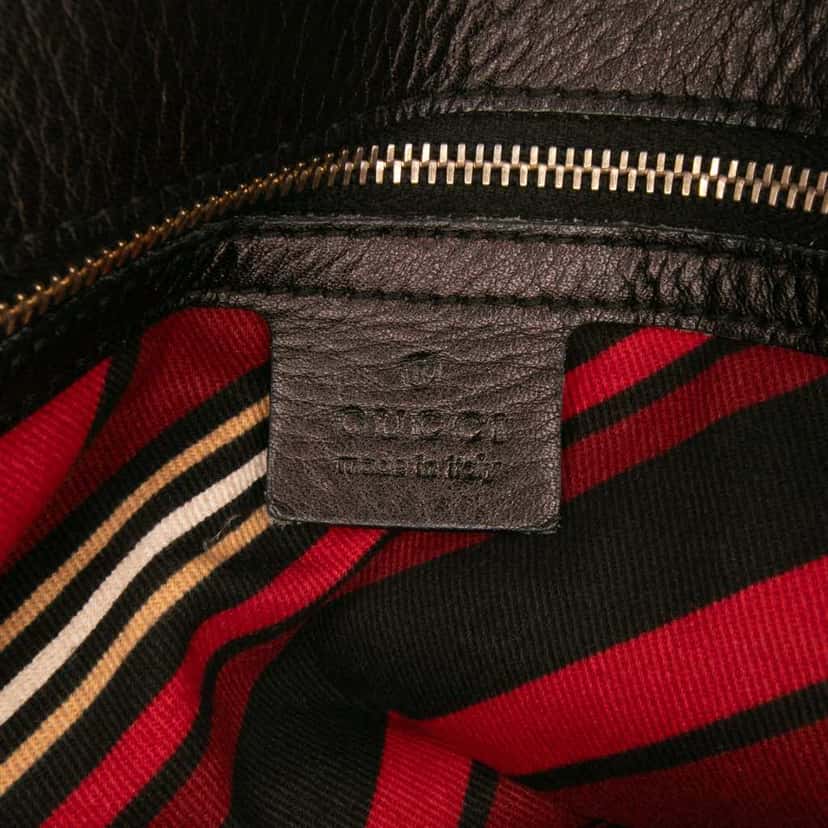 Gucci Medium Suede Britt Tassel Flap Shoulder Bag Black Leather Good condition - Box View