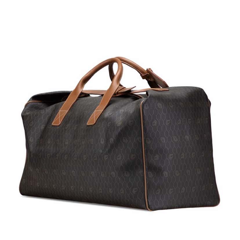 Dior Honeycomb Coated Canvas Travel Bag Black Canvas Good condition - Back View