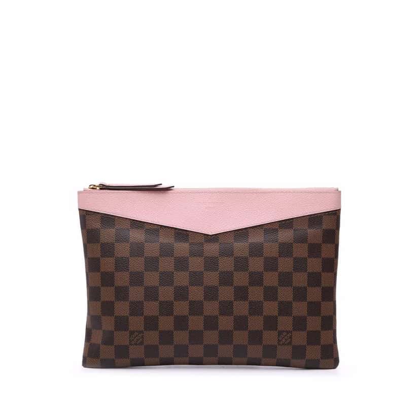 Louis Vuitton Damier Ebene Daily Pouch Brown Canvas Good condition - Front View