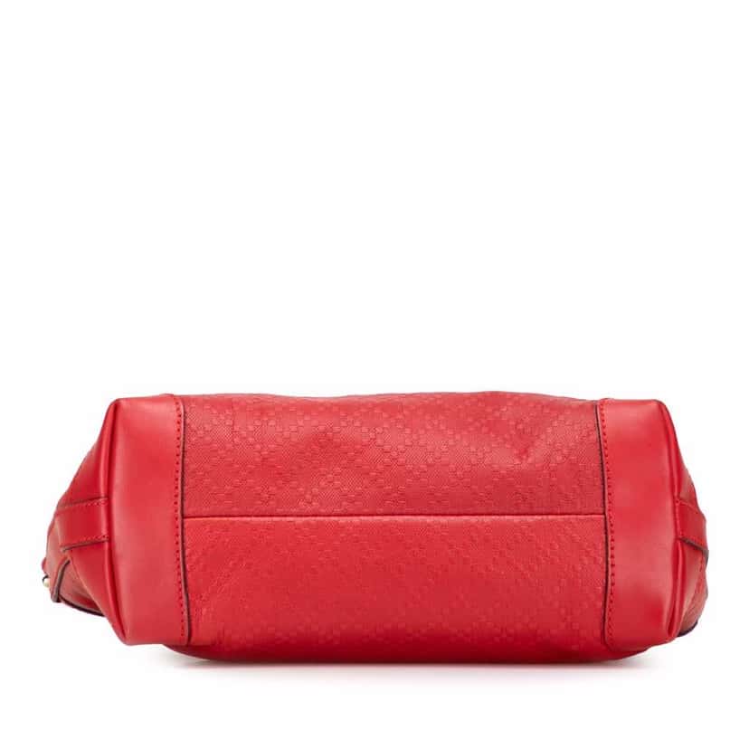 Gucci Small Diamante Leather Craft Tote Red Leather Very good condition - Inside View