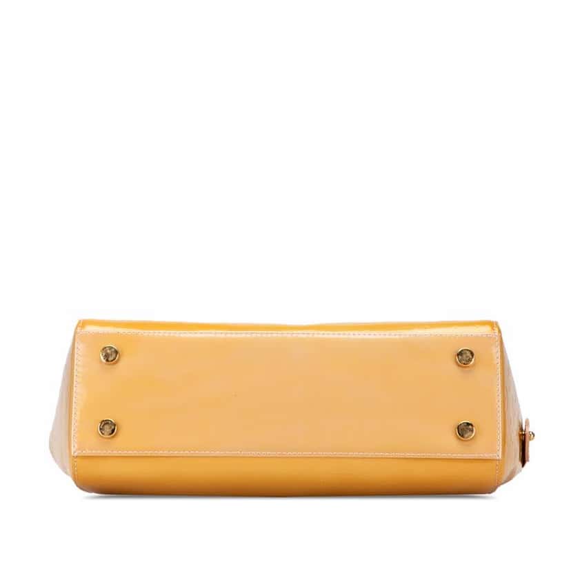 Louis Vuitton Monogram Vernis Brea MM Yellow Leather Good condition - Inside View
