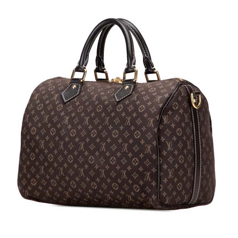 Louis Vuitton Monogram Mini Lin Speedy Bandouliere 30 Brown Canvas Good condition - Back View