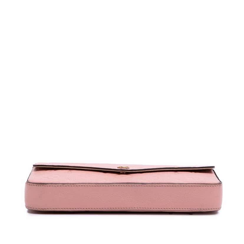 Louis Vuitton Monogram Empreinte Pochette Felicie Pink Leather Good condition - Inside View