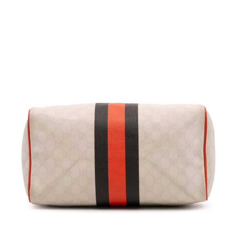 Gucci GG Supreme Joy Web Boston White Canvas Good condition - Inside View
