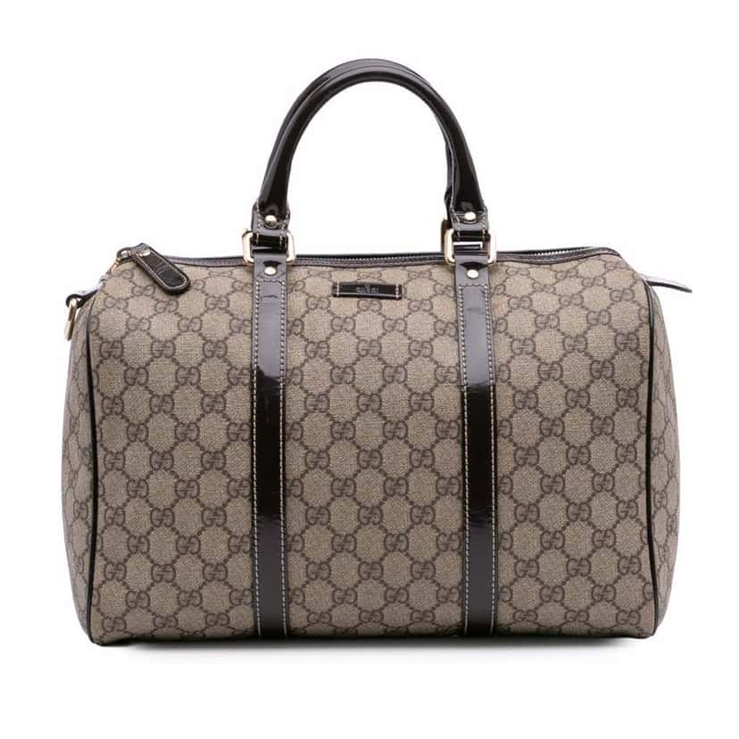 Gucci Medium GG Supreme Joy Boston Bag Brown Canvas Good condition - Front View