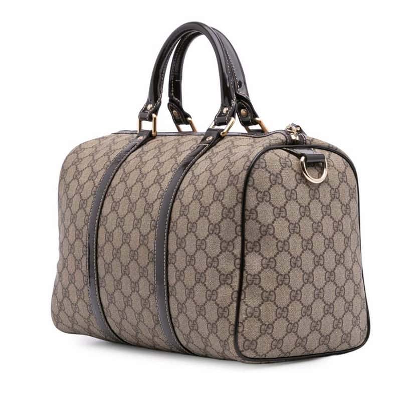 Gucci Medium GG Supreme Joy Boston Bag Brown Canvas Good condition - Back View