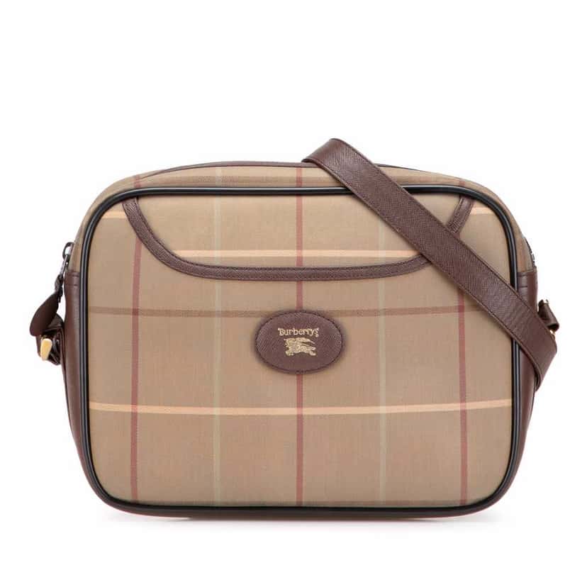 Burberry Vintage Check Canvas Crossbody Brown Canvas Good condition - Front View