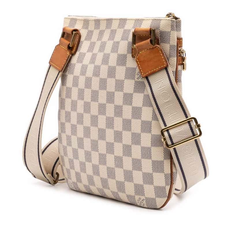 Louis Vuitton Damier Azur Pochette Bosphore White Canvas Good condition - Back View