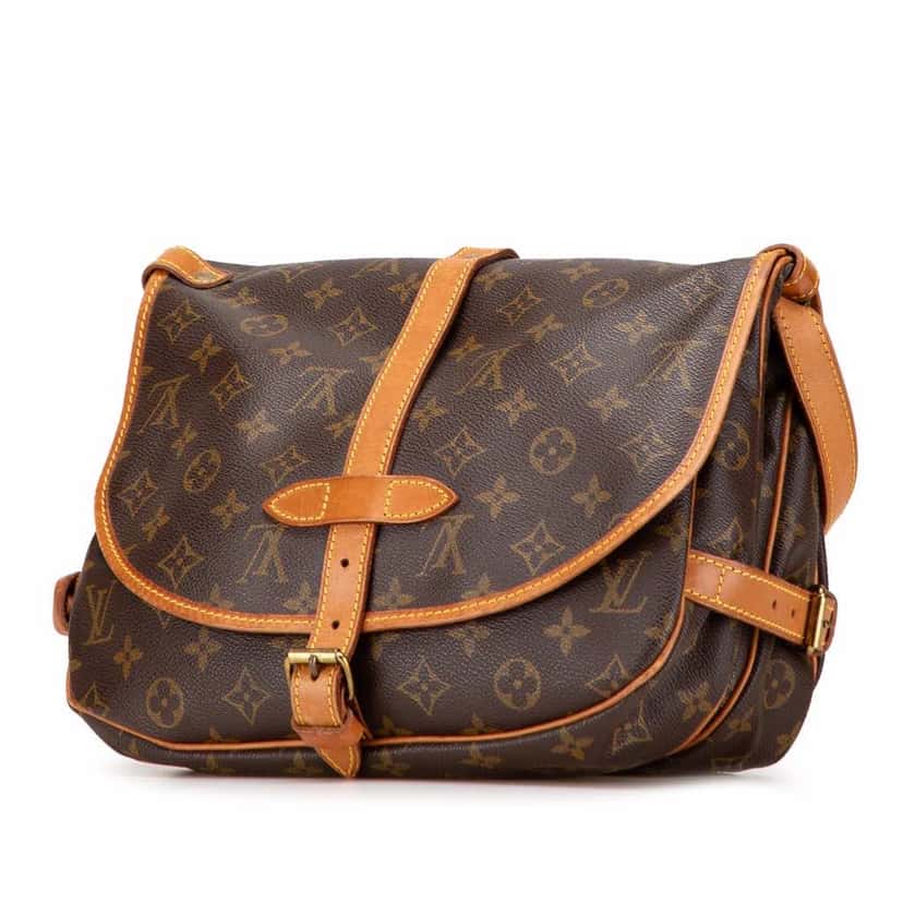 Louis Vuitton Monogram Saumur 30 Brown Canvas Good condition - Back View
