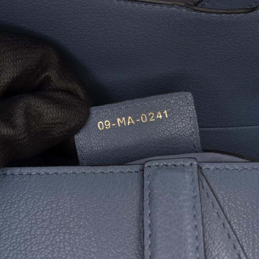 Dior Goatskin Saddle Bag Blue Leather Good condition - Box View
