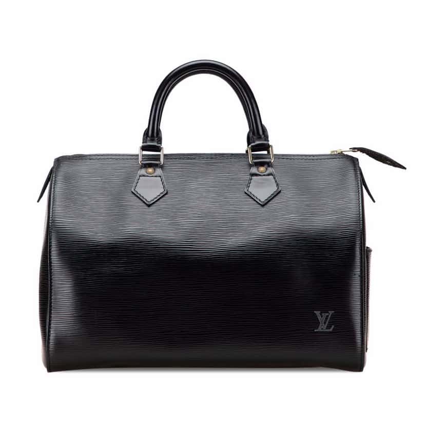 Louis Vuitton Epi Speedy 30 Black Leather Good condition - Front View