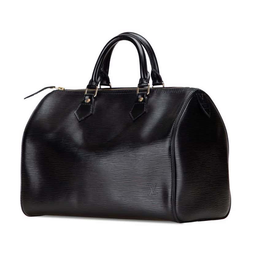 Louis Vuitton Epi Speedy 30 Black Leather Good condition - Back View