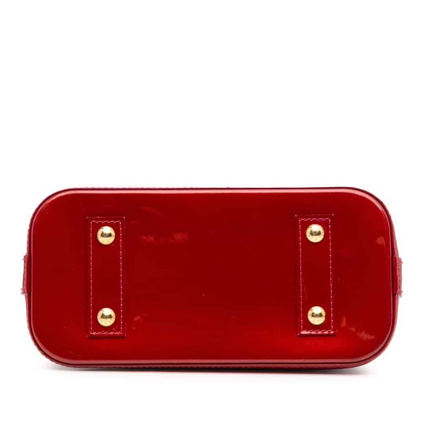Louis Vuitton Monogram Vernis Alma BB Red Leather Good condition - Inside View