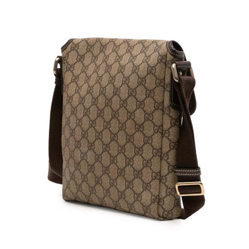 Gucci GG Supreme Crossbody Brown Canvas Good condition - Back View