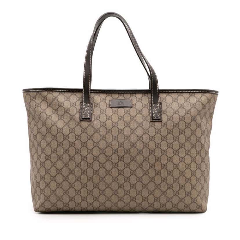 Gucci GG Supreme Tote Brown Canvas Good condition - Front View