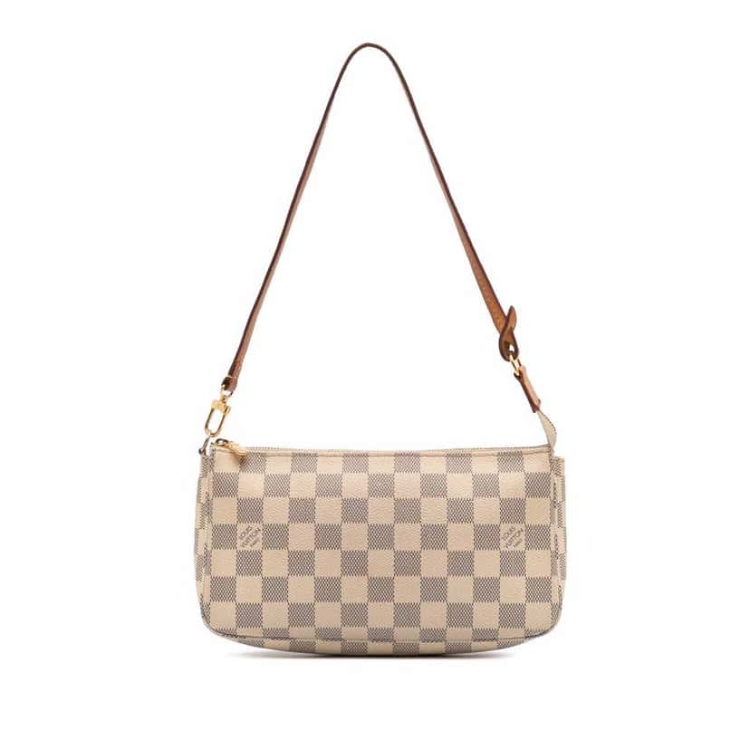 Louis Vuitton Damier Azur Pochette Accessoires White Canvas Good condition - Front View