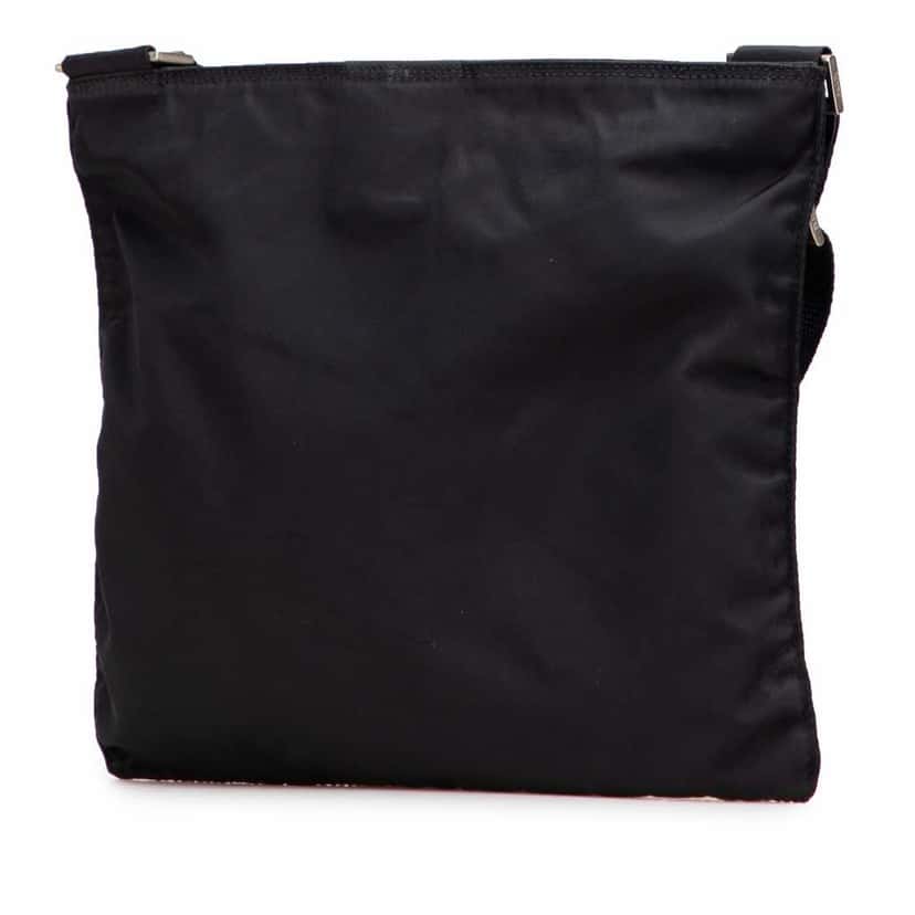 Prada Tessuto Zip Top Crossbody Black Good condition - Back View