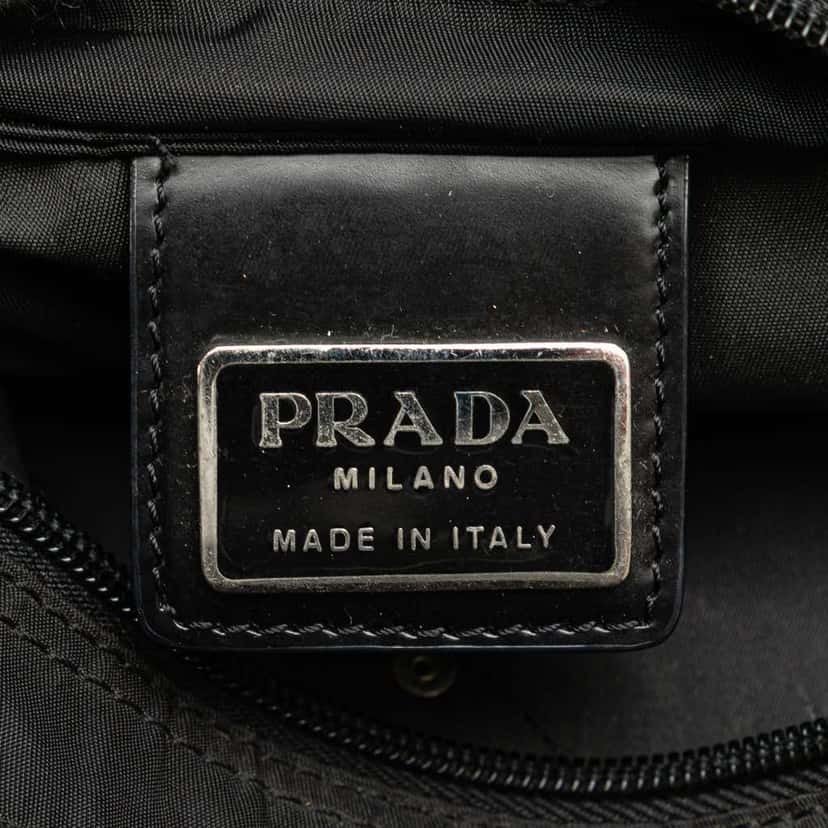 Prada Tessuto Zip Top Crossbody Black Good condition - Box View