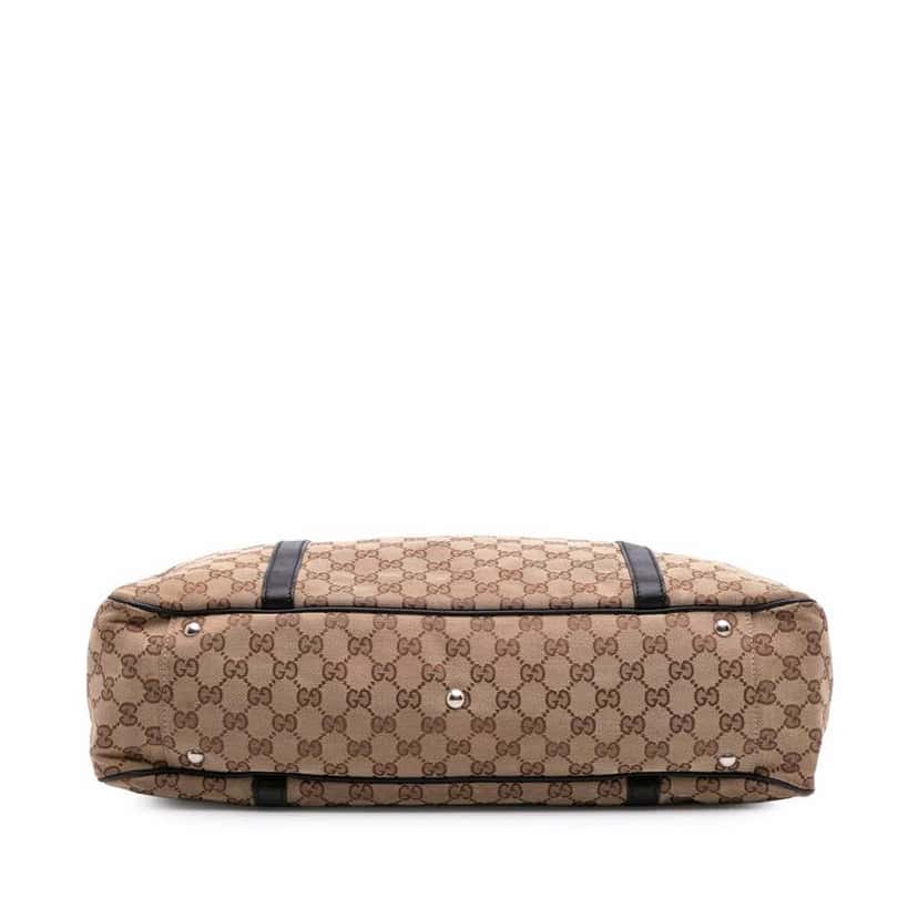Gucci Large GG Canvas Twins Tote Brown Canvas Good condition - Inside View