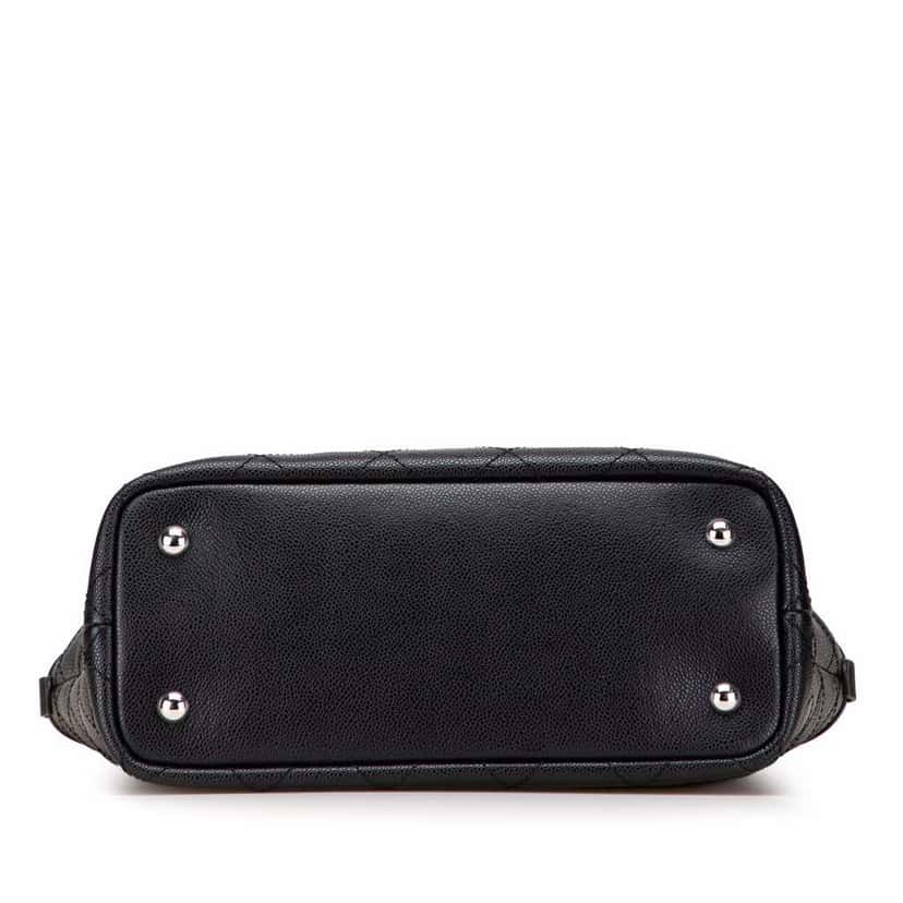Chanel CC Caviar Wild Stitch On the Road Tote Black Leather Good condition - Inside View