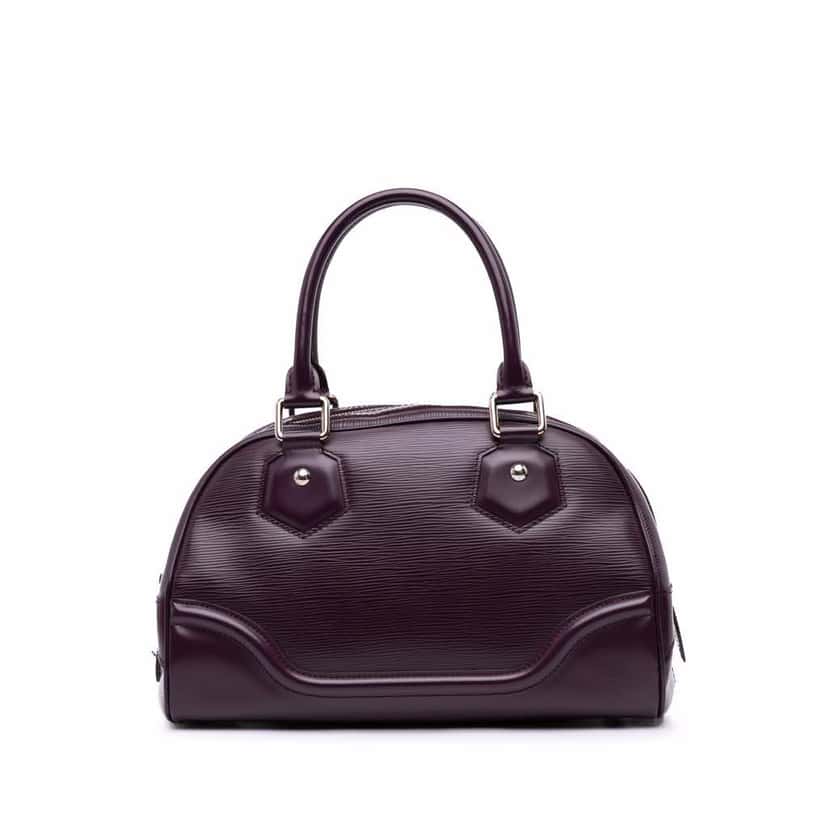 Louis Vuitton Epi Bowling Montaigne PM Purple Leather Good condition - Front View