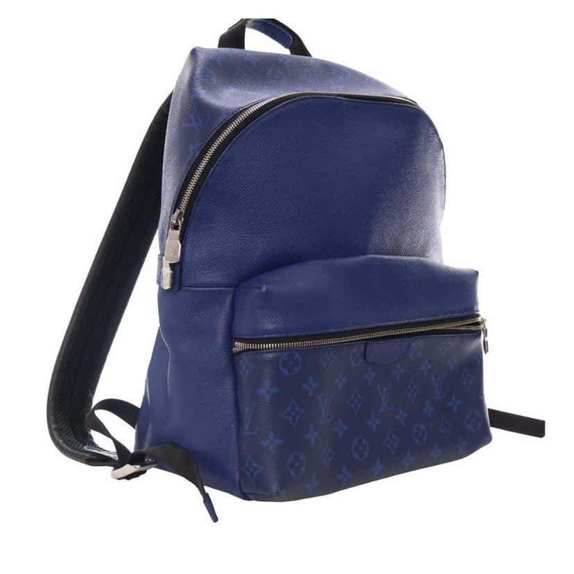 Louis Vuitton Monogram Taigarama Discovery Backpack Blue Canvas Good condition - Back View
