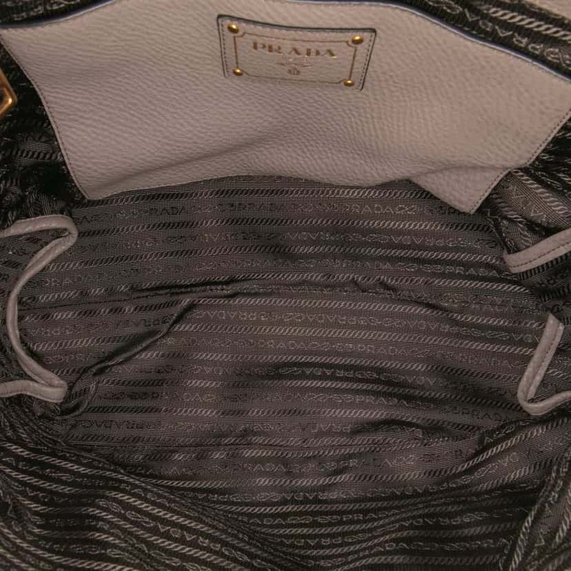 Prada Vitello Daino Open Convertible Tote Brown Leather Good condition - Model View