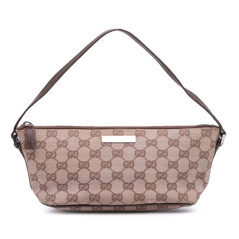 Gucci GG Canvas Boat Brown Canvas Fair condition - Front View