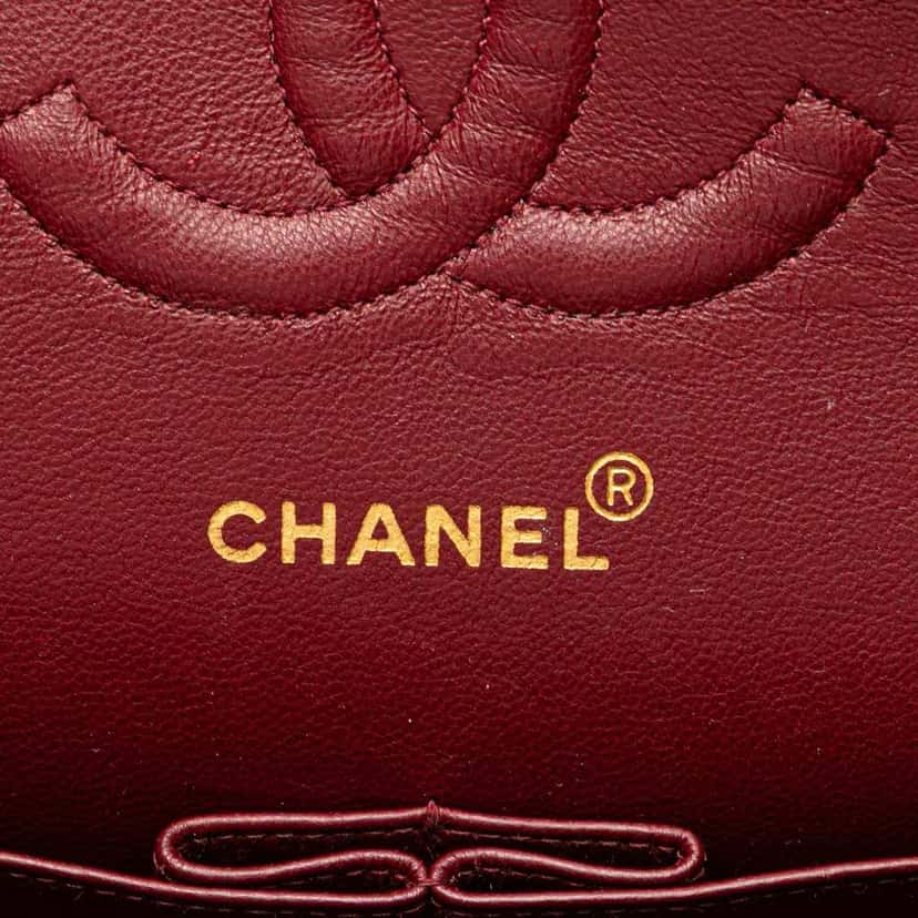 Chanel Medium Classic Lambskin Double Flap Black Leather Good condition - Box View
