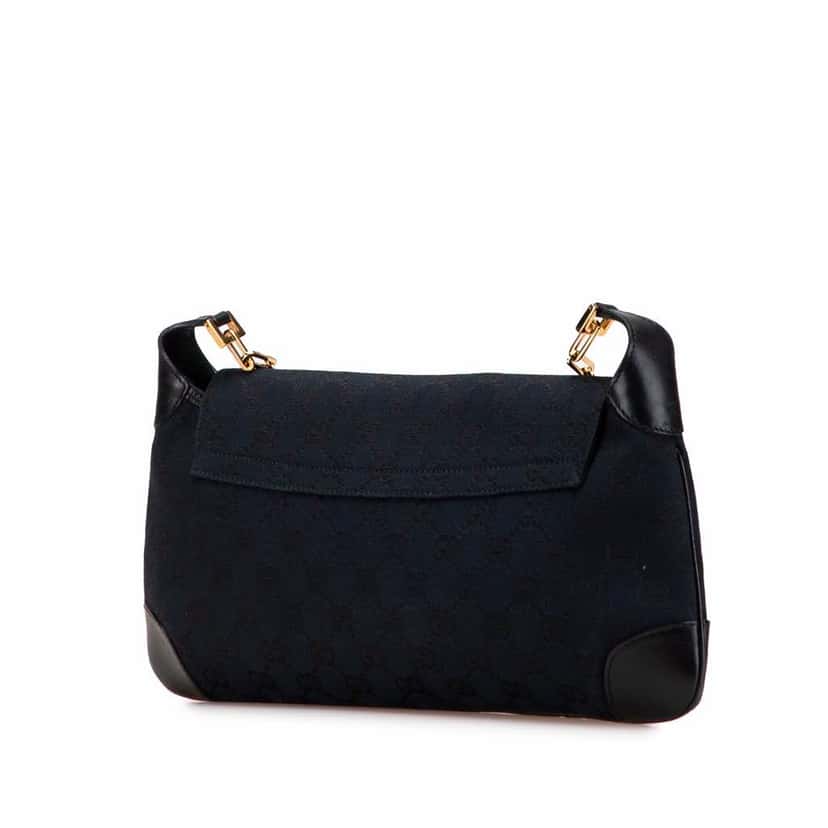 Gucci GG Canvas Tiger Charm Crossbody Blue Canvas Good condition - Back View