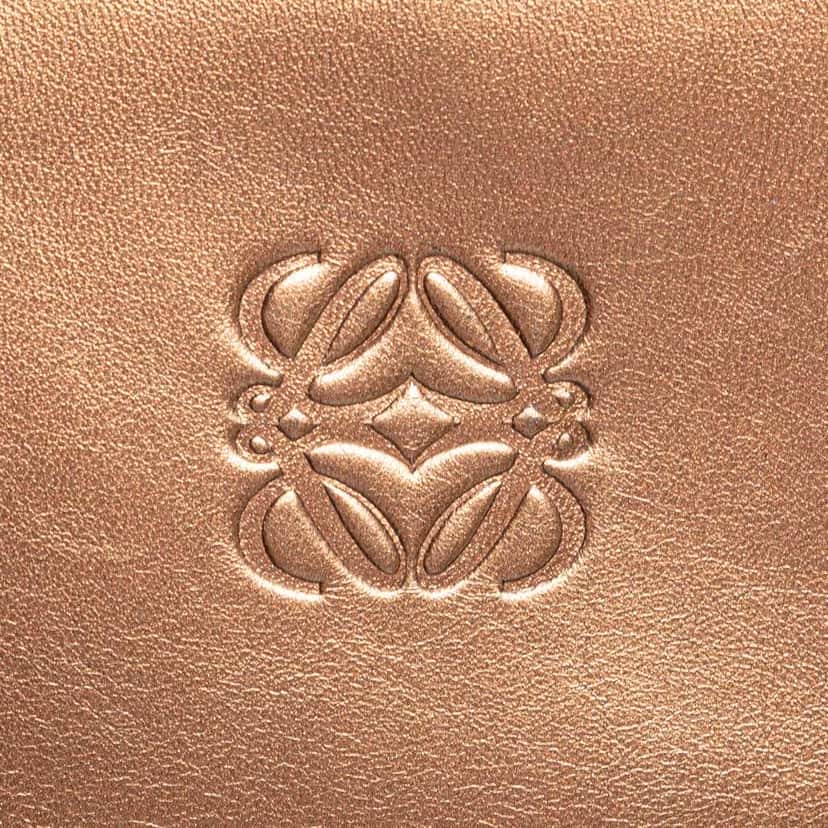 Loewe Metallic Leather Anagram Handbag Brown Leather Good condition - Box View