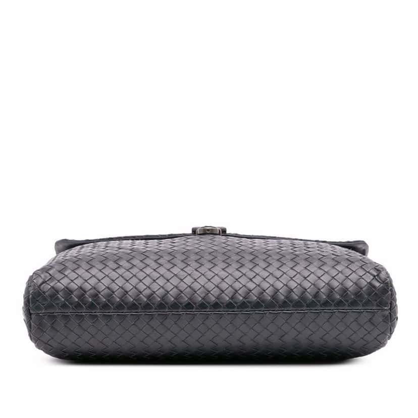 Bottega Veneta Nappa Intrecciato Briefcase Blue Leather Good condition - Inside View