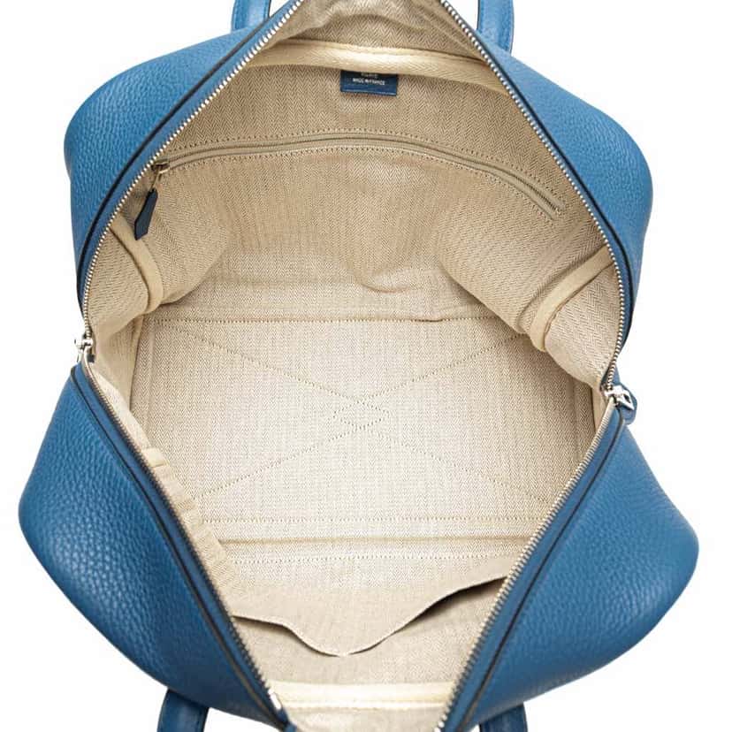 Hermès Clemence Victoria II 35 Blue Leather Good condition - Model View