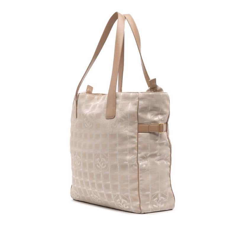 Chanel New Travel Line Nylon Tote Brown Good condition - Back View