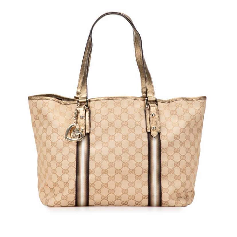 Gucci GG Canvas Jolicoeur Tote Brown Canvas Good condition - Front View
